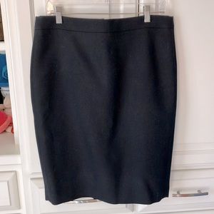 J Crew fully line black skirt.  Size 10.